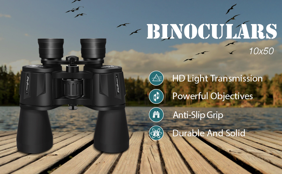 Skygenius 10x50 powerful full-size binocular